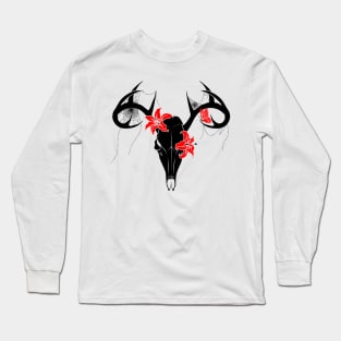 Flowery deer skull v2 Long Sleeve T-Shirt